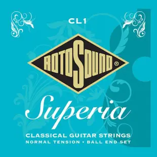 【ROTOSOUND】CL1-帶尾珠古典吉他弦 Supera Classical(民謠吉他可用鎳銀銅包三角形尼龍)