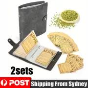 2 Sets Garden Seeds Storage Organizers Binder 100pcs Self-Sealing Seed Envelopes