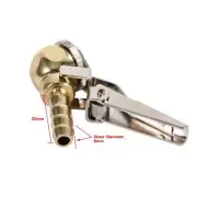 Hose Barb Clip-On Ball Foot Chuck Tire Tyre Inflator Gauge Brass Fitting