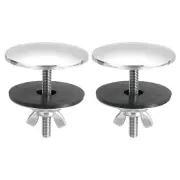 2 Pcs Kitchen Sink Hole Cover, 2 Inch Sink Sprayer Hole Plug, Zinc Alloy Silver