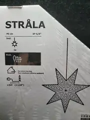 NEW IKEA Stråla Lamp Shade (Gold) w/cord pendant lamp complete kit 27.5" hanging