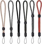 Uactor Wrist Hand Lanyard Adjustable Lanyards for Phones Keys, 7.5 inch Nylon Strap Perect for Gopro/Purse/Keychain/iPod/PSP/Wii/USB Drives (Multi-Colored 5 Pack)