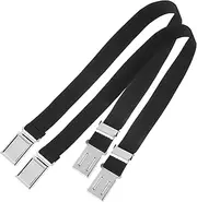 [WATIIFUFU] Children's Belts 2 Pack Black Elastic Stretch Belts Boys and Girls Toddlers Waist Belt for Boys Girls