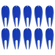 Golf Divot Tool, 10 Pack Plastic Golf Repair Tool Ball Marker for Golfer, Blue