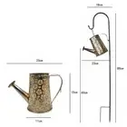 Solar Kettle Lamp Outdoor Hanging Watering Can Light IP65 Waterproof levso .q