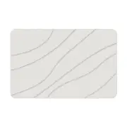New Oriental Hard Diatomite Bath Mat (Lines) 60x39CM Quick Absorption Anti-Bacterial - Off White