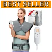 Weighted Plush Heating Pad with 6 Heat Settings, Ideal for Pain Relief & Gifting