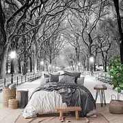 Cool Wallpapers Nature Wallpaper Wall Mural Black and White Peel And Stick Removable PVC/Vinyl Material Self Adhesive/Adhesive Required Wall Decor Wall Mural f