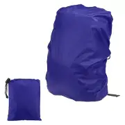 40-50L Backpack Rain Cover with Drawstring Bag, L, Dark Blue Checkered