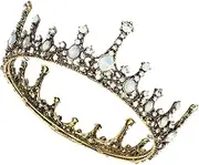 [PENIKOKO] 1PC Baroque Wedding Crown Headdress Retro Bride Hair Accessory for Parties Design with Luxurious Rhinestones for Weddings and Special Occasions