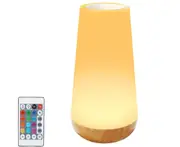 Creative wood grain remote control touch night light
