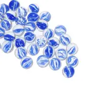 Glass Beads,1set Glass Gemstone Blue 0.60lbs Glass Pebbles