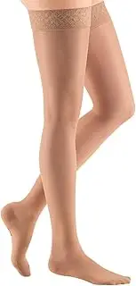 medi Sheer & Soft for Women, 20-30 mmHg, Thigh High Compression Stockings w/Lace Top-Band, Closed Toe