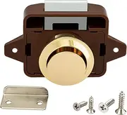 Push Button Cabinet Door Catch Lock Caravan Motorhome Camper Latch Cupboard Gold Knob