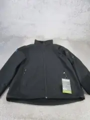 Eddie Bauer Jacket Mens Xl Rugged Ripstop Black Fleece Lining Outdoor