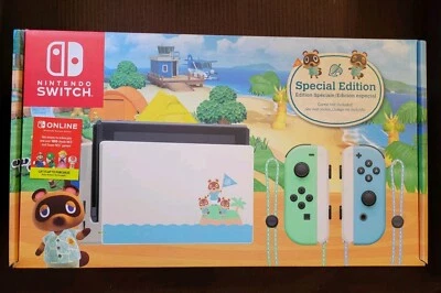 NEW Nintendo Switch Console Bundle Animal Crossing NO GAME NIB Special Edition