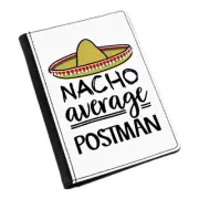 Nacho Average Postman Passport Holder Cover Case Worlds Best Funny Awesome