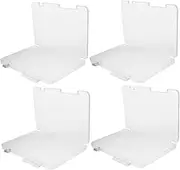 IMIKEYA 4Pcs Storage Box Portable Filing Container with Lid for Document Organization Plastic Project Case for Home Office School Use for Scrapbook Paper Magazines