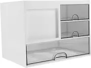 Angoily Desktop Drawer Organizer Sturdy Storage Box with Sliding for Office Home Classroom Organizes Documents Magazines Stationery and More Easy Assembly and Practical Design