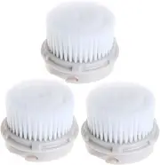 Facial Cleansing Brush Head Replacement, Facial Cleansing Brush Head, Exfoliator Facial Brush Heads, for Acne Prone, Clogged and Enlarged Pores Sensitive Skins (3Pack/Luxe Cashmere)