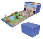 NEW Zany Trains Storage Bin and Play Mat Storage Box Tracks Design Collapsible