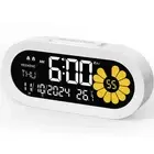 Digital Alarm Clock USB Charging LCD Screen Calendar Temperature Snooze Function