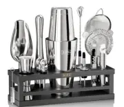 BARE BARREL Mixology Bartender Kit Bar Set | 16-Piece Cocktail Shaker Set |
