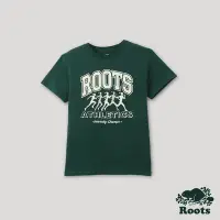 在飛比找Yahoo奇摩購物中心優惠-Roots女裝-運動派對系列 城市跑者短袖T恤-綠色