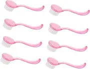 DEARMAMY 8Pcs Face Cleaning Brush Gentle Facial Exfoliator Skin Friendly Pore Scrubber Nail Brush for Cleansing Random Colors Durable Beauty Tool