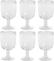 Copa Set of 6 Crystal 8 x 8 x 14 300 ml Burbujas