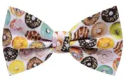 Mens Handmade Stylish Patterned Pre-Tied Bow Ties M126 Orange