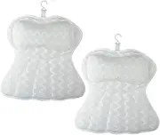 2 Pack Bath Pillow, Luxury Bath Pillows for Tub Neck and Back Support, 3D Bath Tub Pillow Headrest with 6 Non-Slip Suction Cups, Fits All Bathtub, Relaxing Bath Accessories