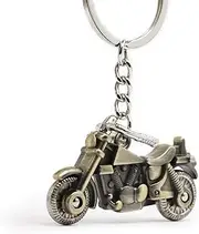 Benust Keyrings for Men Motorbike Gifts, Metal Vintage Motorcycle Shape Key Chain for Car Home Motorbike Keys, Mens Keyring, Brown, One Size