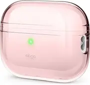 elago Clear Case Compatible with Apple AirPods Pro 2nd Generation Case (2022) - Protective Case Cover, Shockproof, Gel Tape Included, Wireless Charging, Reduce Yellowing (Lovely Pink)