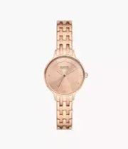 Skagen Anita Lille Rose Gold Stainless Steel Elegant Watch with Three-Hand Precision SKW3128