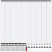 VEVOR Strip Curtain, 84" Height x 60" Width, 0.08" Thickness, 10PCS Clear PVC Strip Door Curtain, Freezer Curtain, Plastic Door Strips for Walk in Fre