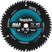 7.5 In 60T Carbide Tipped Miter Saw Blade Thin Kerf 5/8 Arbor Fast Smooth Cuts