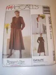 WOMENS UNCUT MCCALLS 5028 SEWING PATTERN JUMPSUIT DRESS VEST SIZE 12 14 16