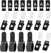 20 Pack Garden Flag Stoppers and Anti-Wind Clips, Lawn Yard Flag Pole Clips to Hold Flags Plastic Outdoor, Garden Flag Holder Clips For Small Flags,Garden Flag (black)