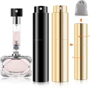 Travel Perfume Atomizer Refillable Spray 2 Bottle 5ml Mini Pocket Size Multicolo