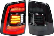 LED Tail Lights Compatible With Dodge Ram 1500 2500 3500 4th Gen Rear Lamps Start-up Animation Sequential Turn Signal Assembly