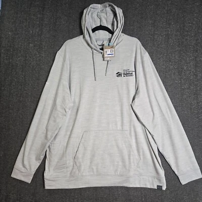 Puma Cloudspun Men's Progress Golf Hoodie Heathered Grey XL Habitat for Humanity