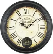 Outdoor Garden Wall Clock, Vintage Roman Numerals Swing Iron Art Garden Clocks Outdoor Waterproof Indoor Outdoor Decoration Outside Clock Outdoor Wall Clock Metal 16 Inches