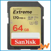 SanDisk Extreme SDXC SDXV2 64GB UHS-I Memory Card