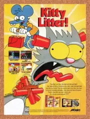 1994 The Itchy & Scratchy Game Genesis Original Advertisement / Retro Wall Art