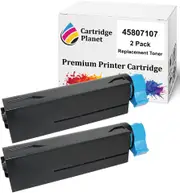 2 Pack Compatible Toner Cartridge for OKI 45807107 (7,000 Pages) for OKI B412 B412dn B432 B432dn B512 B512dn MB472 MB472dnw MB492 MB492dn MB562 MB562dnw