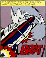 STRETCHED PRINTS ON CANVAS ROY LICHTENSTEIN PLANE BRAT! FRAMED POP ART DECOR