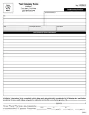 1000 Contractors Invoice Estimate Forms / 2 Part Carbonless / TMG073