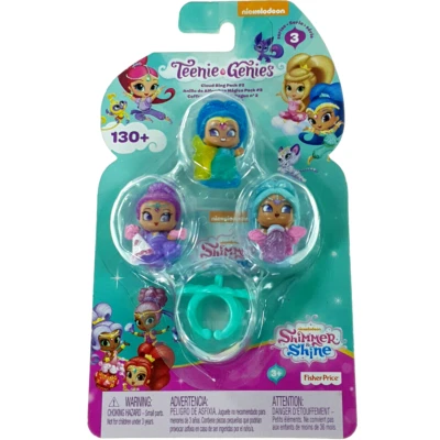 Teenie Genies Shimmer & Shine Magic Carpet RING PACK 2 Nickelodeon Series 3 NEW