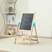 monleelnom Easel for Kids,Adjustable Toddler Art Easels with LCD Doodle Board,Magnetic White Board and Chalk Board with Art Supplies (ML-0036-002)